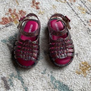 Mini Melissa Glitter sandal size 6